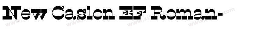 New Caslon EF Roman字体转换